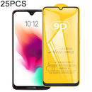 25 PCS For Motorola Moto G7 9D Full Glue Full Screen Tempered Glass Film