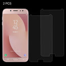 2 PCS for Galaxy J7 (2017) (US Version) 0.3mm 9H Surface Hardness 2.5D Explosion-proof Non-full Screen Tempered Glass Screen Film