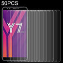 50 PCS 0.26mm 9H 2.5D Tempered Glass Film for Huawei Y7 2018, No Retail Package