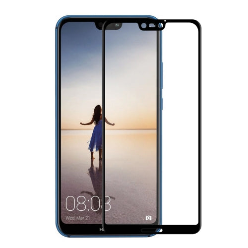 ENKAY Hat-Prince 0.26mm 9H 6D Curved Full Screen Tempered Glass Film for Huawei P20 Lite (Black)