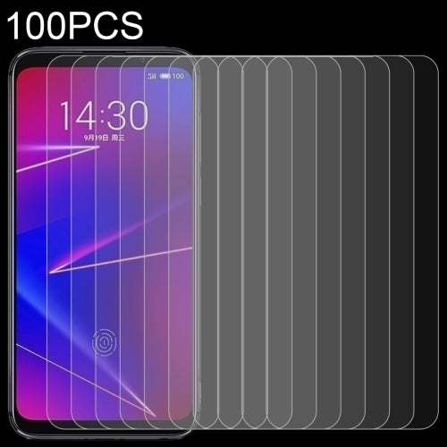 100 PCS 0.26mm 9H 2.5D Explosion-proof Tempered Glass Film for Meizu 16X