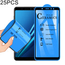 25 PCS 2.5D Full Glue Full Cover Ceramics Film for Galaxy A8 (2018)