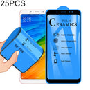 25 PCS 2.5D Full Glue Full Cover Ceramics Film for Xiaomi Redmi Note 5 Pro / Redmi Note 5