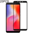 25 PCS Full Glue Full Cover Screen Protector Tempered Glass film for Xiaomi Redmi 6 & 6A