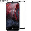 25 PCS Full Glue Full Cover Screen Protector Tempered Glass film for Nokia 6.1 Plus / X6