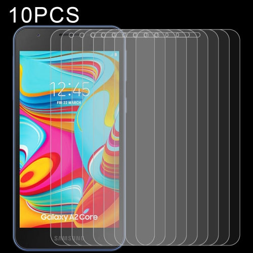 10 PCS 2.5D Non-Full Screen Tempered Glass Film for Galaxy A2 Core
