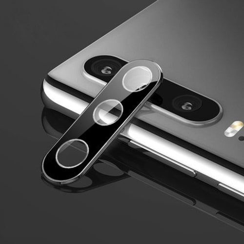 Titanium Alloy Metal Camera Lens Protector Tempered Glass Film for Huawei P30 (Black)