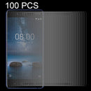 100 PCS Nokia 8 0.26mm 9H Surface Hardness 2.5D Curved Edge Tempered Glass Screen Protector