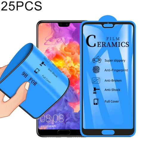 25 PCS 2.5D Full Glue Full Cover Ceramics Film For Huawei P20 Pro