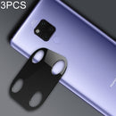 3 PCS 10D Full Coverage Mobile Phone Metal Rear Camera Lens Protection Ring Cover for Huawei Mate 20 X(Black)