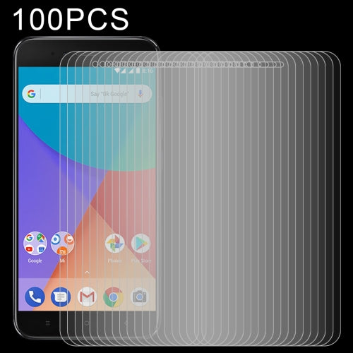 100 PCS 0.26mm 9H 2.5D Tempered Glass Film for Xiaomi Mi A1