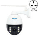 ESCAM Q5068 H.265 5MP Pan / Tilt / 4X Zoom WiFi Waterproof IP Camera, Support ONVIF Two Way Talk & Night Vision, UK Plug