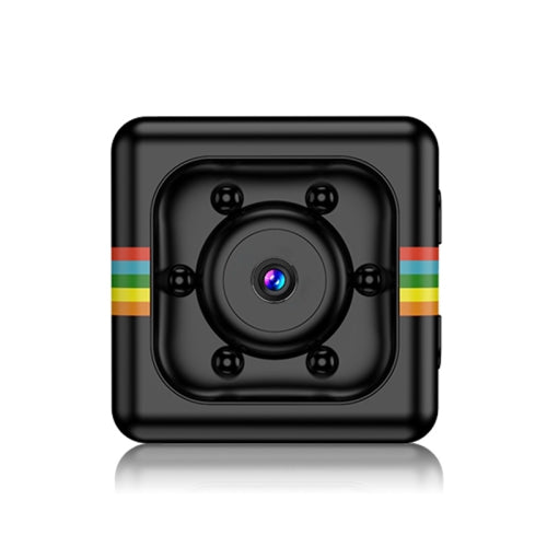 SQ11 Mini DV HD 960P 6 LEDs Sport Recorder Camera with Holder, Support Monitor Detection & IR Night Vision & TF Card(Black)