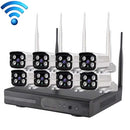 8CH HD 720P 1.0 Mega Pixel 2.4GHz WiFi IP Bullet Camera + NVR Kit