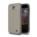 For Nokia 1 Litchi Texture Soft TPU Protective Back Cover Case (Grey)