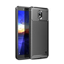 Carbon Fiber Texture Shockproof TPU Case for Nokia 1 Plus (Black)
