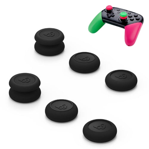 Left + Right Gamepad Rocker Cap Button Cover for NS Pro / PS4(Black)