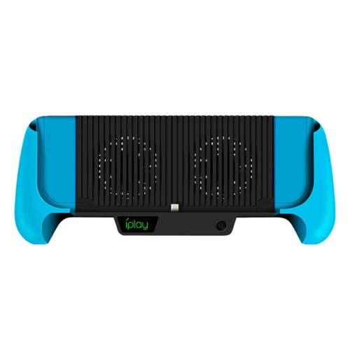 IPLAY Host Charging Grips Stand Shell Cooling Fan for Switch Lite(Blue)