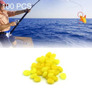 HENGJIA 100PCS Environment Friendly Plastic Niblet Baits Artificial Fishing Lures Bionic Fishing Bait (Yellow)