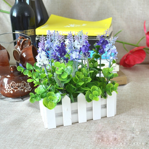 Wooden Flower Planter Fence Storage Holder Pot with Foam, Pointed Head, Size: 16cm x 8cm x 22cm