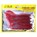 HENGJIA SO0075 5 PCS 11.5cm/9g Curly Tail Fishing Bait Fish Soft Bait Road Bait (Red)