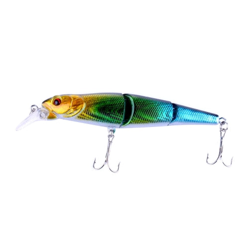 HENGJIA JM008-X 12.5cm 16.2g Multi-section Plastic Hard Baits Artificial Fishing Lures with Treble Hook, Random Color Delivery
