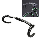 TOSEEK 3T Carbon Fiber Inside Line Bending Handle Road Bike Handlebar, Size: 400mm (Silver)