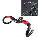 TOSEEK UD Carbon Fiber Ultralight Road Bike Handlebar, Size: 400x80mm(Red)