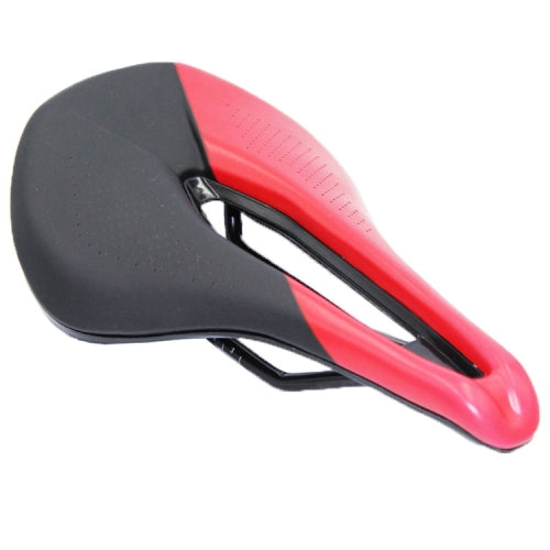 BIKERSAY SZ001 Bicycle PU Leather Saddle Seat (Black Red)