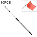 10 PCS 3M 2 Knots Multi-function Telescopic Stainless Steel Teaching Stick Guide Flagpole Signal Flag