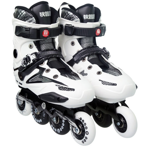 Dile Bear F35 Adult Single Row Four-wheel Roller Skates Skating Shoes, Size : 41 (White)