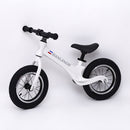Children Balance Bike Without Pedal Three-wheeled Alloy Slide Toddler Bike(White)