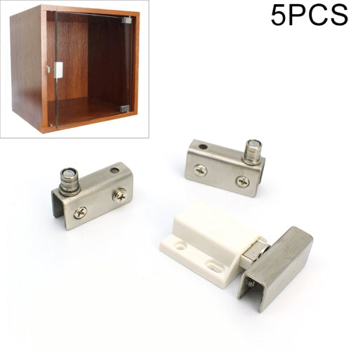 5 PCS Glass Clip Single Door Touching Exhibition Cabinet Hinge