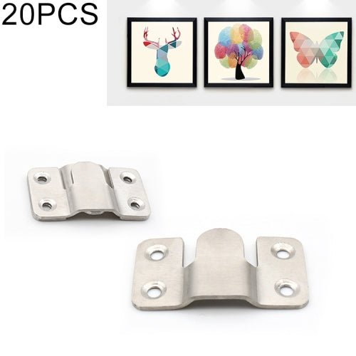 20 PCS Stainless Steel Picture Frame Hanging Code Mirror Fastener, Size: L