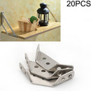 20 PCS Stainless Steel Multifunctional Angle Code 90 Degree Fixed Angle Iron, Specification: S, with 4 Screws