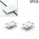 5 PCS Aluminum Alloy Glass Combination Clamp Cabinet Partition Fixing Clip, 180 degrees Cliped 8-10mm