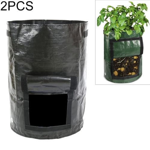 2 PCS Potato Planting PE Bags Vegetable Planting Grow Bags Farm Garden Supplies, Size: 23cm x 28cm(Black)