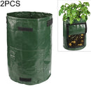 2 PCS 7 Gallons Potato Planting PE Bags Vegetable Planting Grow Bags Farm Garden Supplies, Size: 30cm x 35cm (Green)