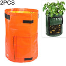 2 PCS 10 Gallons Potato Planting PE Bags Vegetable Planting Grow Bags Farm Garden Supplies, Size: 35cm x 50cm (Orange)