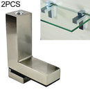 2 PCS 6-28mm F Type Brushed Zinc Alloy Fixed Clip Glass Wood Layer Board Bracket