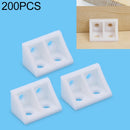 200 PCS Plastic Thickened Detachable Corner Connector Furniture Right Angle Board Bracket without Cover, Size: M (Transparent)