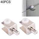 40 PCS Zinc Alloy Bright Fixed Bracket Connection Expansion Glass Fixing Clamp