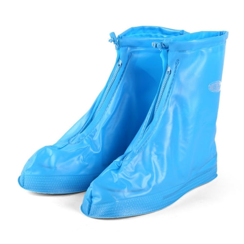 Fashion Children PVC Non-slip Waterproof Thick-soled Shoe Cover Size: L(Baby Blue)