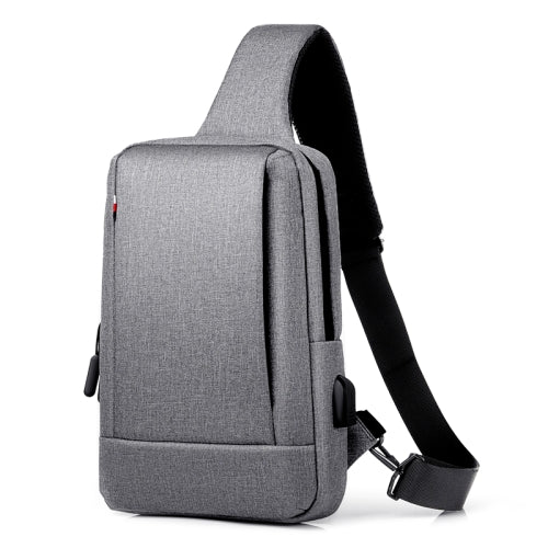 OUMANTU 903 Oxford Cloth Chest Bag Business Casual One-shoulder Crossbody Bag(Light Grey)