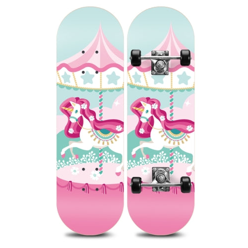 Whirligig Pattern Children Double-warp Toy Four Wheels Skateboard Scooter