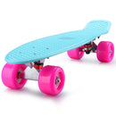 Shining Fish Plate Scooter Single Tilt Four Wheel Skateboard with 72mm Wheel(Pink Blue)
