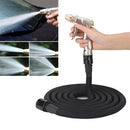 75FT 7.5m Car High Pressure Washing Tool Telescopic Water Pipe Set(Black)