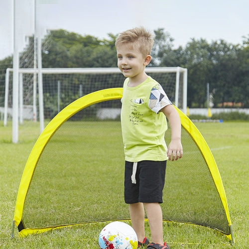 Portable Semi-circular Football Training Gate for Children, Size: 120cm(Yellow)