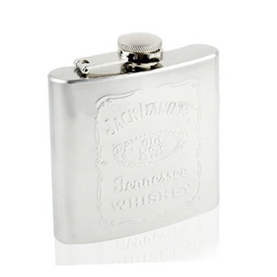 7oz Stainless Steel Liquor & Whiskey Hip Flask (Silver)