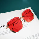 7294 UV Protection Radiation Protection Macarons Square Frame Sunglasses (Sleeve Red)